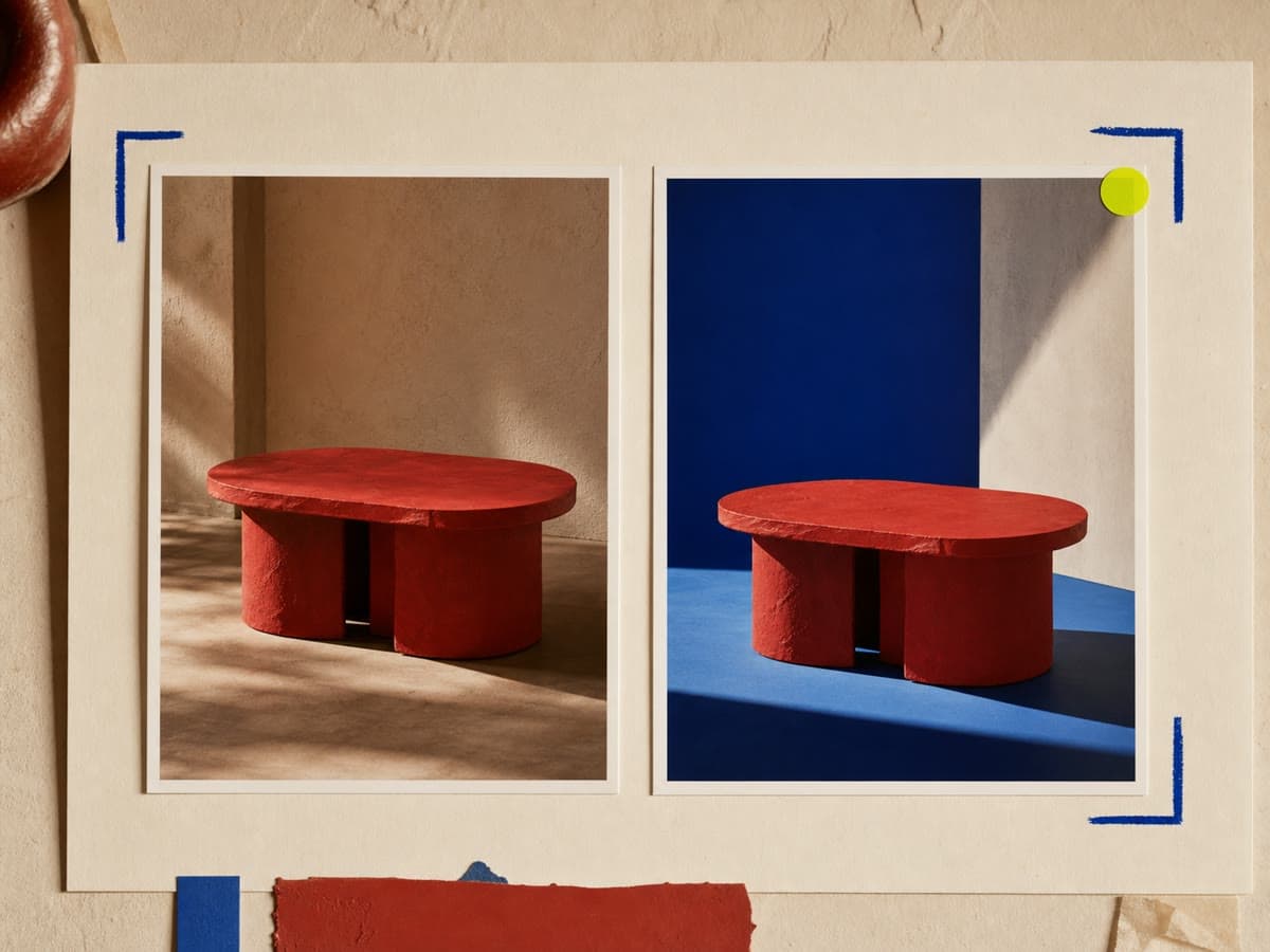 Two photographic directions for the same object with one selected in blue.