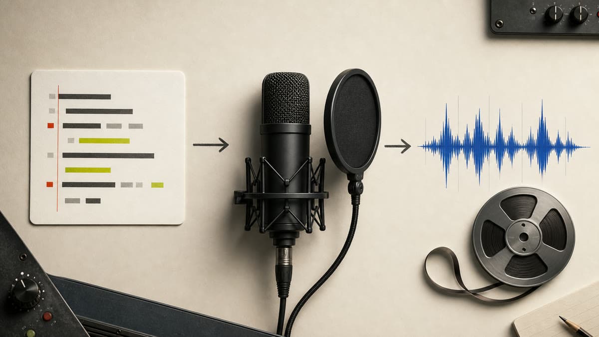 Give the script a deliberate voice.